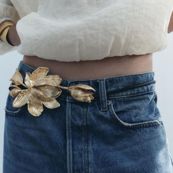 Flower cord belt N794 - Picture 4 of 5